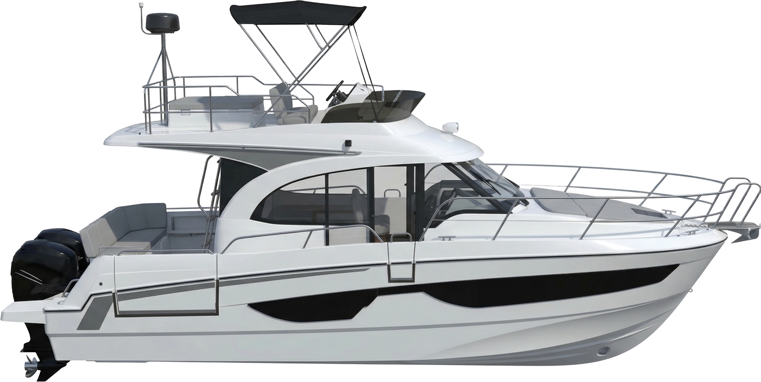 Flybridge Yacht at Polignano a Mare - Technical Drawing